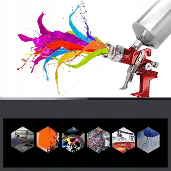 Stříkací pistole STŘÍKACÍ PISTOLE 1000ML HLINÍKOVÁ 3 TRYSKY PNEUMATICKÁ PROFESIONÁLNÍ