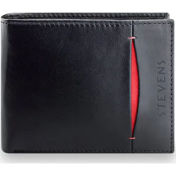 Peněženka Stevens peněženka z pravé lícové kůže černá muž