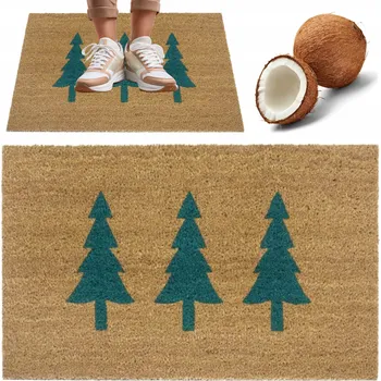 Rohožka KOKOSOVÁ ROHOŽKA PŘED DVEŘE VENKOVNÍ VELKÁ 45x75 cm SILNÁ 15 mm