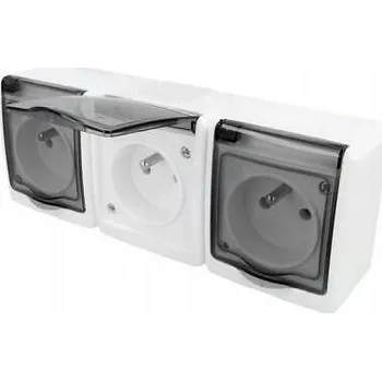 Elektrická zásuvka Hermetická Elektrická Zásuvka Pawbol šedá