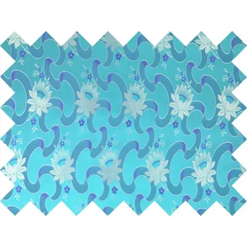 HEDVA ČESKÝ BROKÁT Vzorek brokátu Ondrin KVĚT A STUŽKA tyrkysová | 16