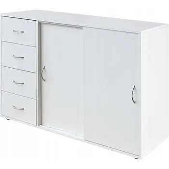 Komoda Komoda IDEA nábytek 121 x 35 x 82 cm bílá matná