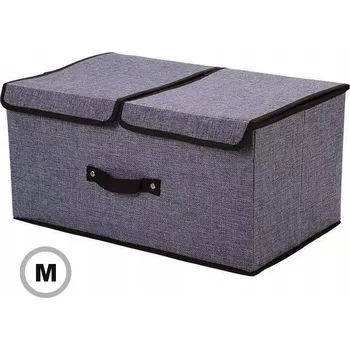Úložný box Krabička - organizér na povlečení na oblečení, vyztužená, s víkem, nádoba 15 l