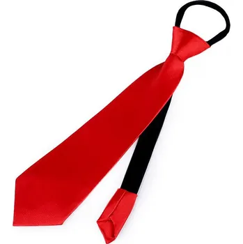 Saténová párty kravata jednobarevná, malé, 4 červená