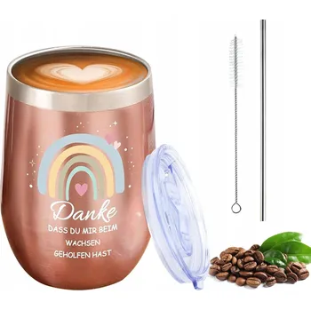 Termohrnek TERMOHRNEK S OCELOVÝM BRČKEM Na Kávu Čaj Jako dárek 350ML