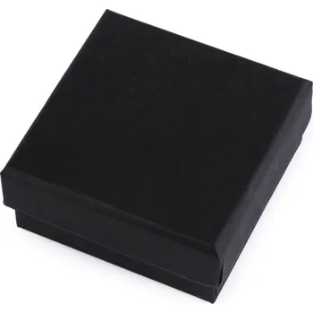 Dárková krabička Krabička na šperky 7x7 cm, malé, 3 černá mat
