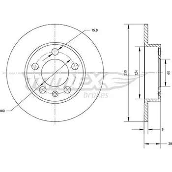Brzdový kotouč Brzdový kotouč TOMEX Brakes TX 70-01