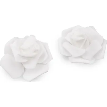 umělá květina Dekorace pěnová růže Ø7-8 cm, malé, 1 bílá