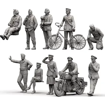 Plastikový model SX-ART 1/48 British Pilots&Ground Personnel WWII (10 pcs)