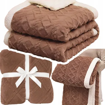 Prostěradlo Deka z mikrovlákna Domidekor 160 cm x 220 cm hnědá