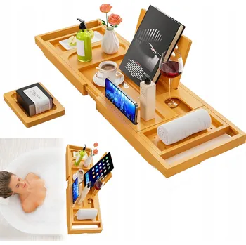 Koupelnový nábytek BAMBUSOVÁ POLICE DO VANY | ORGANIZÉR | PODLOŽKA | STOLEK DO VANY | SPA