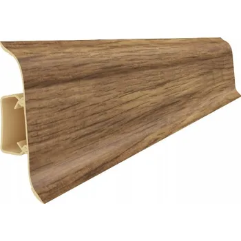 soklová lišta Lišta Vilo PVC 2 x 55, délka 2 cm, dub