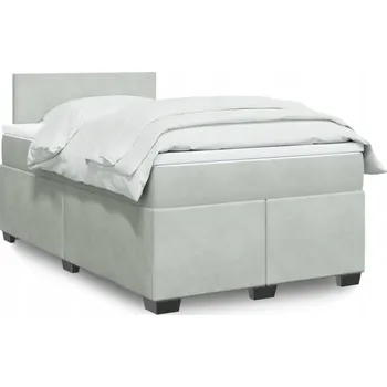 Postel Čalouněná jednolůžková postel VidaXL 120x200, odstíny šedé