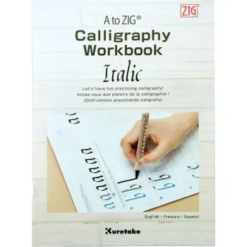 Sešit Sešit cvičení pro výuku kaligrafie a písma Kuretake Italic