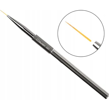 Kosmetický štětec Štěteček na zdobení nehtů Clavier 02 stříbrný