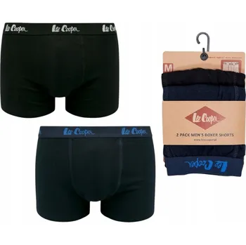 Boxerky LEE COOPER PÁNSKÉ BOXERKY SLIPY DUOBOX 9505 ČERNÁ/TMAVĚ MODRÁ vel. M
