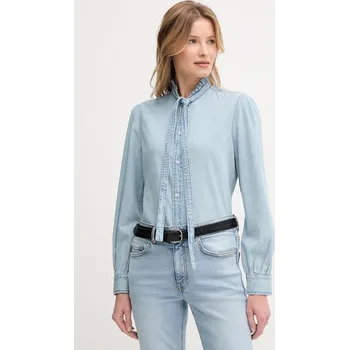 Pánská košile Bavlněná košile United Colors of Benetton 5RZKDQ0BE modrá 50X, vel. S