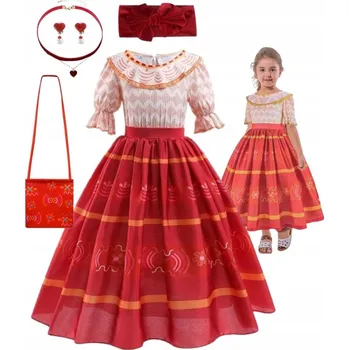 Karnevalový kostým ŠATY KOSTÝM PŘEVLEK ENCANTO DOLORES PLES KARNEVAL 98/104