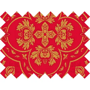 HEDVA ČESKÝ BROKÁT Vzorek brokátu 5x10cm 51056 ČTYŘLÍSTEK červená | 101