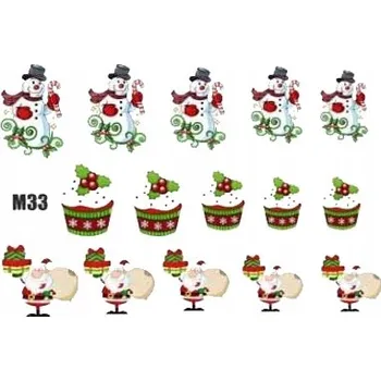 VÁNOČNÍ SAMOLEPKY NA NEHTY BAREVNÉ M33