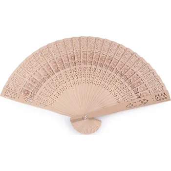 Karnevalový doplněk Vějíř bambusový, malé, 3 přírodní sv.