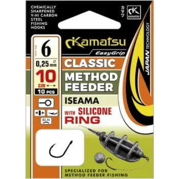 Rybářský háček Háčky zemní, s návazcem a otřepem Kamatsu iseama 10 ks