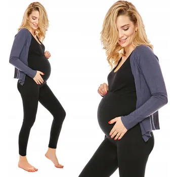 Dámské legíny Anet těhotenské legíny dlouhé polyamidové černé univerzální velikost