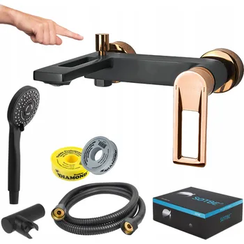 Vodovodní baterie Jednopáková nástěnná vanová a sprchová baterie Sotbe Loft Svart černá