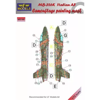 Plastikový model LF model 1/72 Mask MB-326K Impala Italian AF Camo Painting