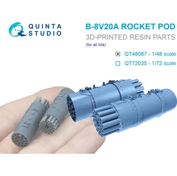 Plastikový model Quinta studio 1/48 B-8V20A rocket pods, 2 pcs. (for all kits)