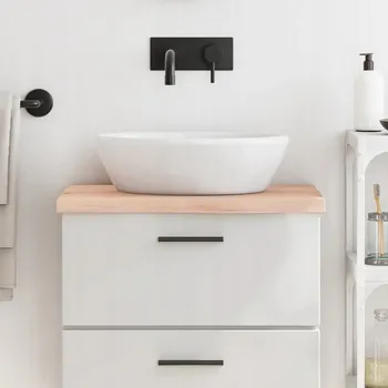 Koupelnový nábytek Deska do koupelny, 60x40x(2-4) cm, surové, masivní dřevo