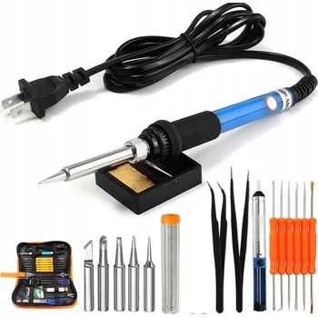 Páječka Pájecí Stanice 60W s Regulací Teploty 19v1 Sada s Organizérem