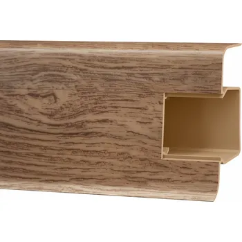 soklová lišta Lišta Vilo PVC 2 x 55, délka 2 cm, dub