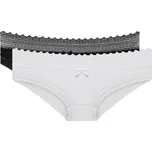 Dámské bavlněné kalhotky s krajkou 2 ks DIM SEXY FASHION SLIP 2x