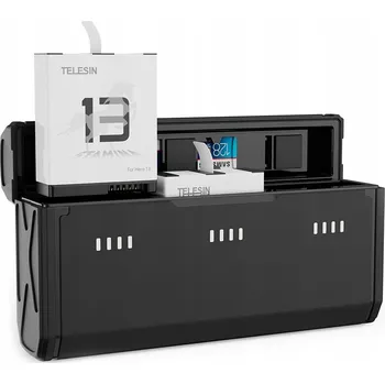 Příslušenství pro videokameru USB-C Nabíječka pro 3 Akumulátor + 2x Baterie pro GoPro Hero 13 BLACK