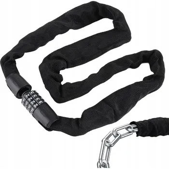 Zámek na kolo ZABEZPEČENÍ KOLA ZÁMEK NA KÓD SILNÝ ŘETĚZ ZAPÍNÁNÍ KOLA 1m