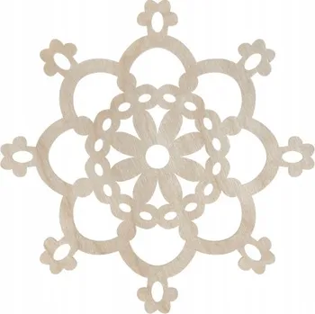 Vánoční dekorace DŘEVĚNÁ VÁNOČNÍ KOULE SNĚHOVÁ VLOČKA NA VÁNOČNÍ STROMEK OZDOBY VÁNOČNÍ SVÁTKY