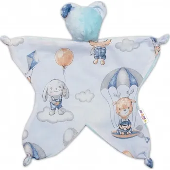 Mazlíček, přítulníček Medvídek, Minky + bavlna, Létající zvířátka, modrý