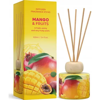 Aroma difuzér Vonný Difuzér s tyčinkami MANGO & FRUITS 100ml