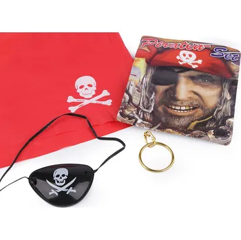 Karnevalový doplněk Karnevalová sada - pirát, malé, 1 červená