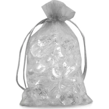 Dárkový pytlík 10x15 cm organza, malé, 1 stříbrná