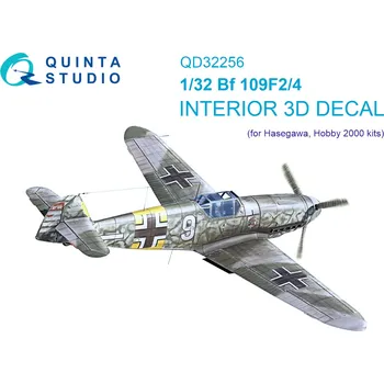 Plastikový model Quinta studio 1/32 Bf 109F2/F4 3D-Print&col.Interior (HAS)