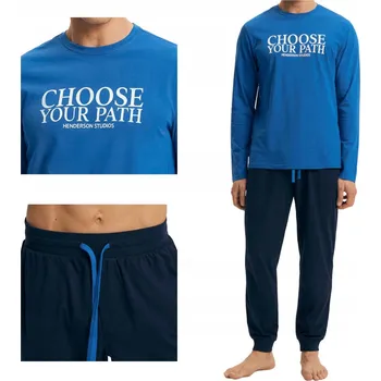 Pánské pyžamo Pánské pyžamo Loop Henderson | modrá, tmavě modrá L