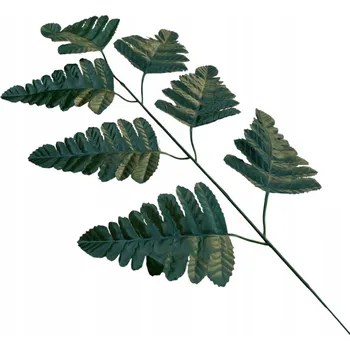 umělá květina UMĚLÉ KVĚTY LISTY KAPRADÍ VĚTVIČKA DEKORACE DO ARANŽMÁ 7 LISTŮ 44 cm