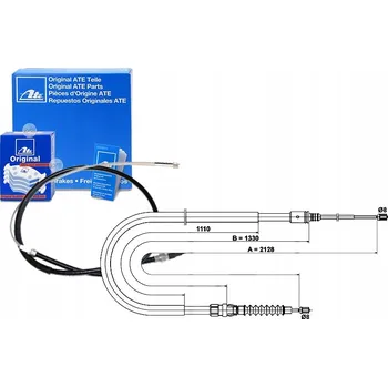 Brzdová hadice ATE 24.3727-0854.2 Lanko ruční brzdy