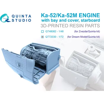 Plastikový model Quinta studio 1/72 Ka-52/52M Engine w/ bay&cover, starboard