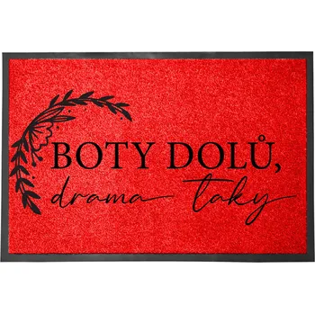 Rohožka Vstupní rohožka červená pod dveře Dárek Vtipná dekorativní Drama