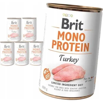 Krmivo pro psa Brit Mono Protein Turkey 6x400g Vlhké krmivo monoproteinové pro psy