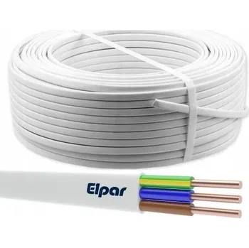 elektrický kabel Plochý elektrický kabel instalační YDYp Elpar 3 x 2,5 750V - 1 metr
