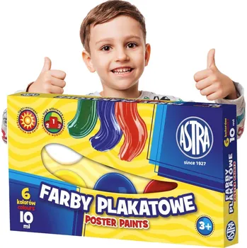 Vodová barva Astra Plakátové barvy, 6 barev po 10 ml